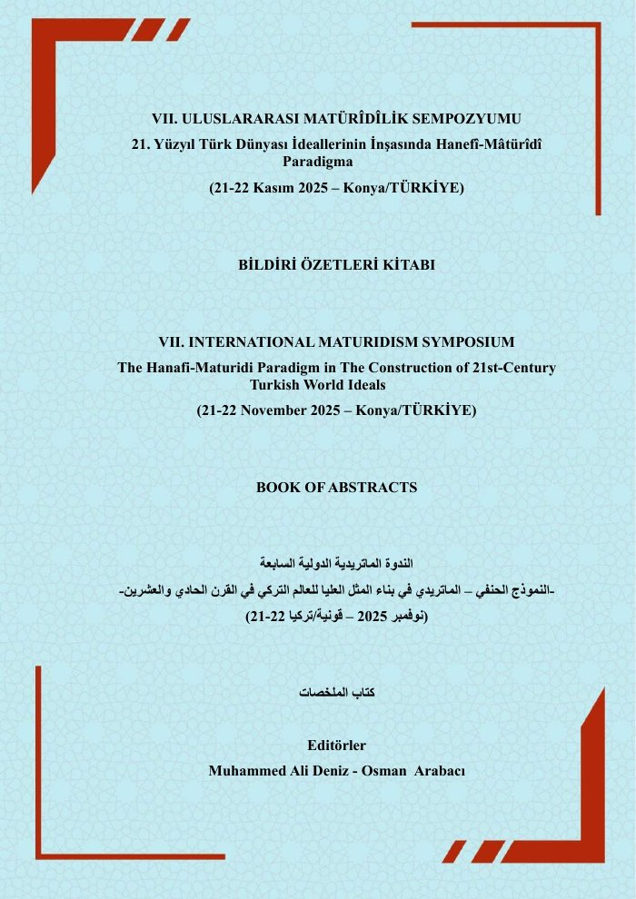 VII. Uluslararası Mâtürîdîlik Sempozyumu Bildiri Özetleri Kitabı kapağı